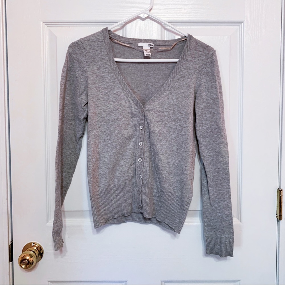 Light gray cardigan